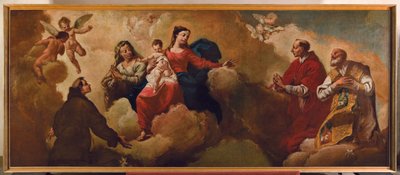 Madonna and Child with St. Anne Appearing to Sts. Anthony and Charles Borromeo, 1748 by Egidio dall